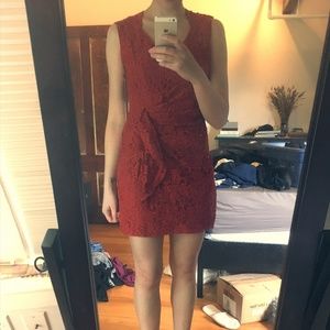 RED LACE FOREVER21 MINI-DRESS